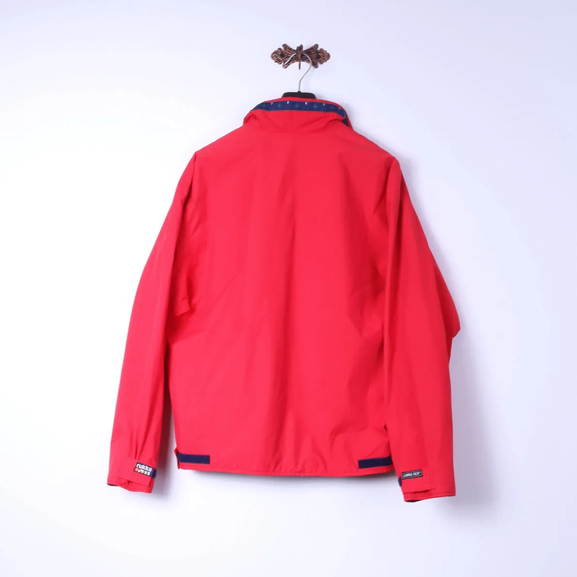 Rukka Mens M Jacket Red Nylon Gore-Tex Zip Up Lightweight Retro Top