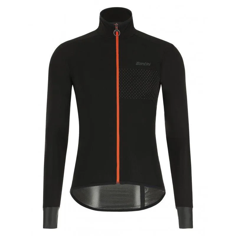 Santini Guard Nimbus Rain Mens Cycling Jacket (Black)