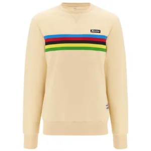 Santini UCI World Champion Unisex Full Sleeve Sweatshirt (Cappuccino)