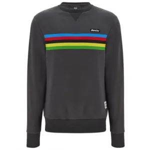 Santini UCI World Champion Unisex Full Sleeve Sweatshirt (Grey)