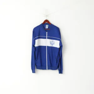 Score Draw Men XXL Sweatshirt Blue Everton Football Zip Up Shiny Track Top