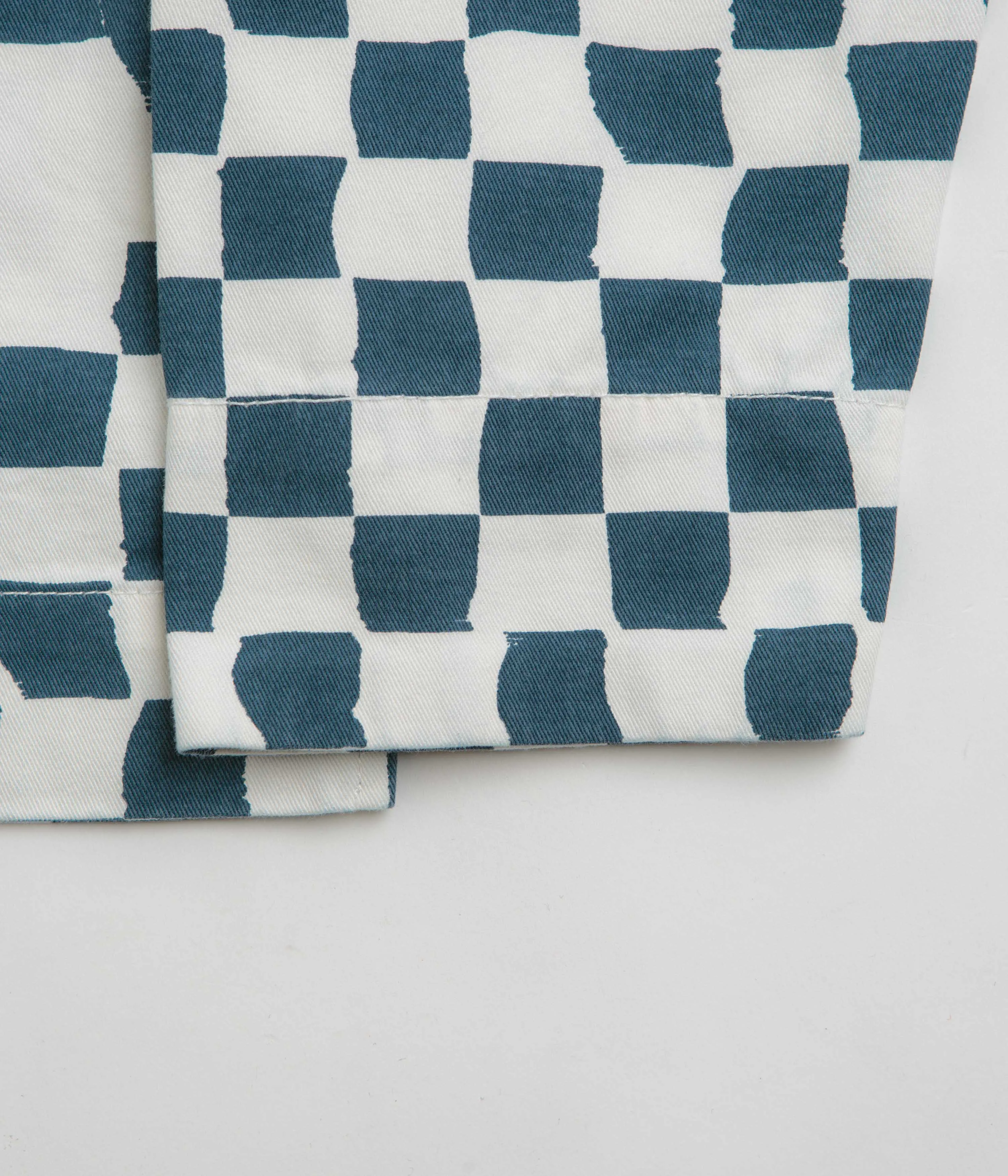 Service Works Drill Printed FOH Jacket - Teal Checker