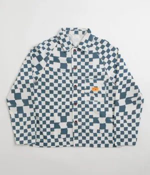 Service Works Drill Printed FOH Jacket - Teal Checker