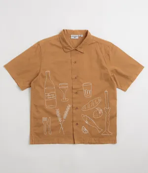 Service Works Light Twill Picnic Short Sleeve Shirt - Burnt Sugar
