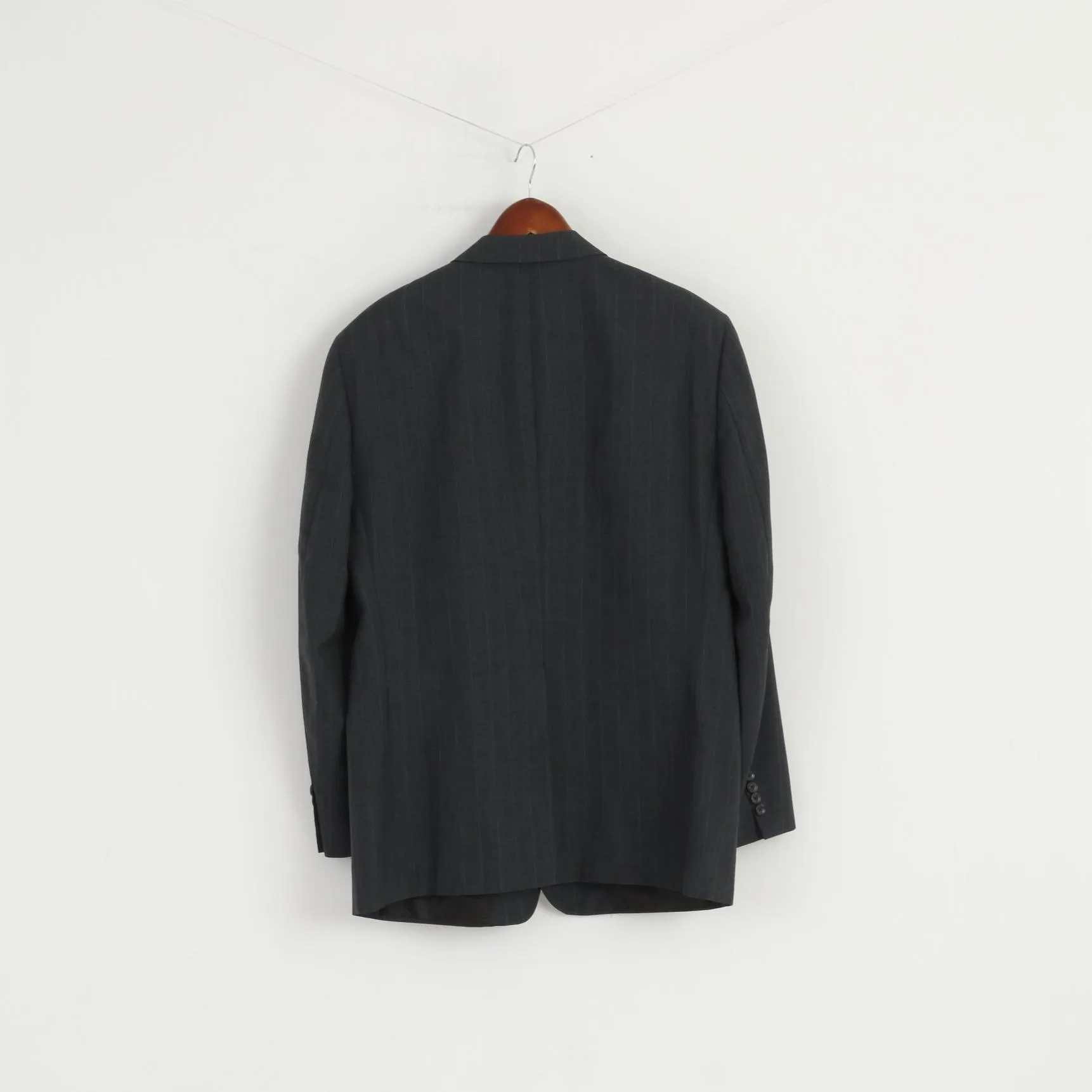 Simpson Piccadilly Mens 42 Blazer Dark Grey U.S.A  Single Breasted Jacket
