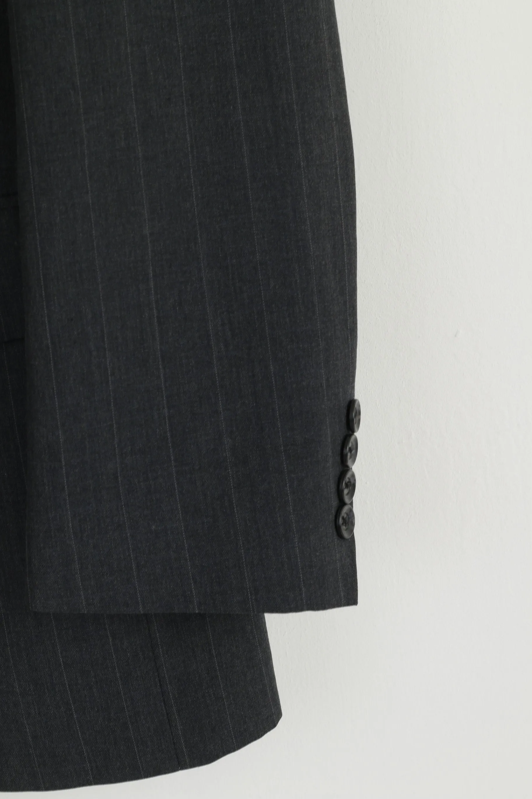 Simpson Piccadilly Mens 42 Blazer Dark Grey U.S.A  Single Breasted Jacket