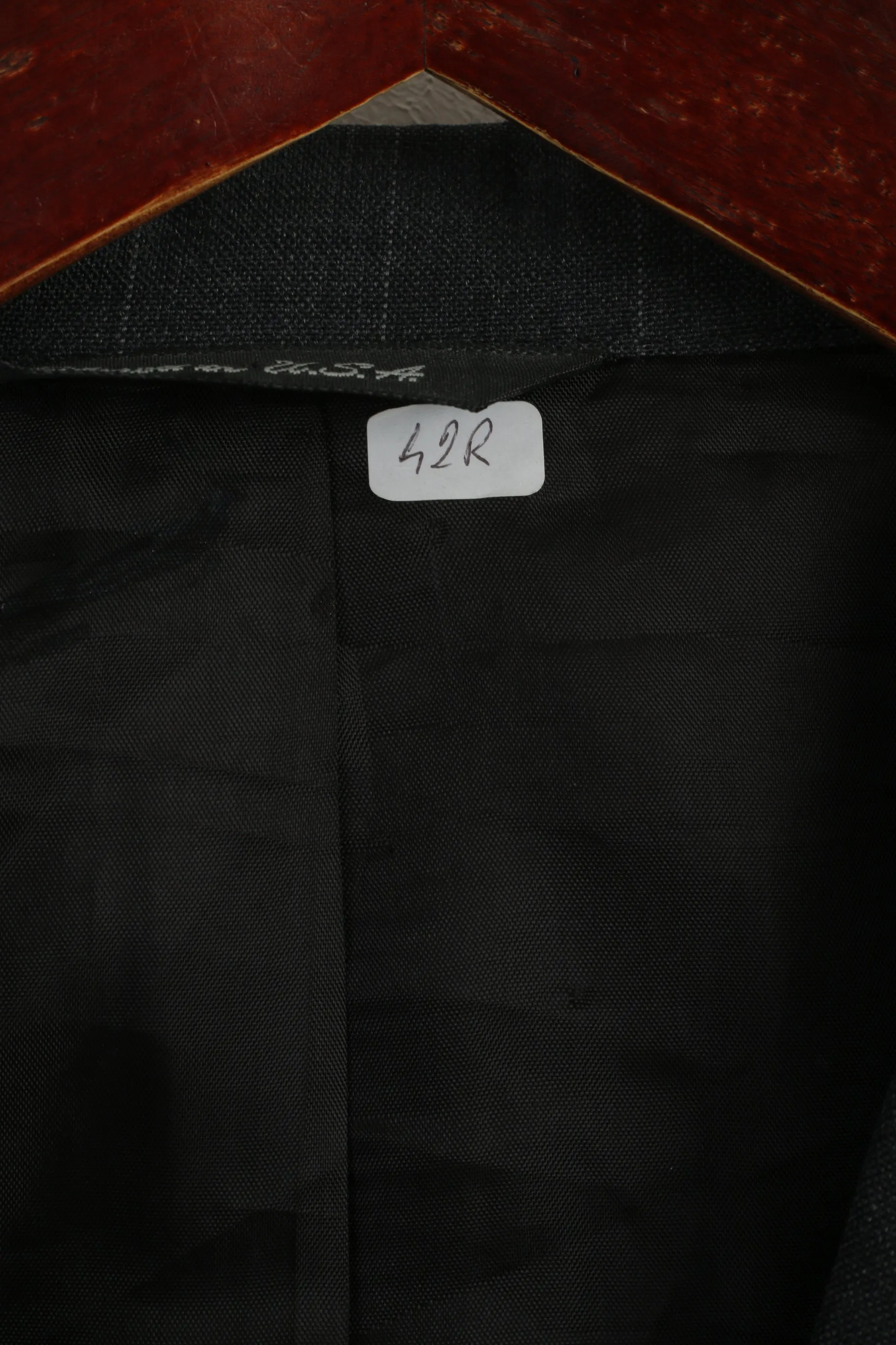 Simpson Piccadilly Mens 42 Blazer Dark Grey U.S.A  Single Breasted Jacket