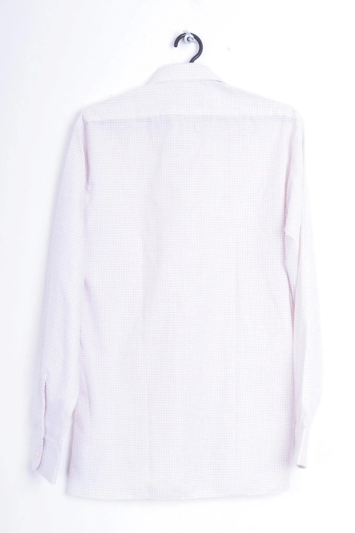 Sir John Mens 38 M Casual Shirt Check White