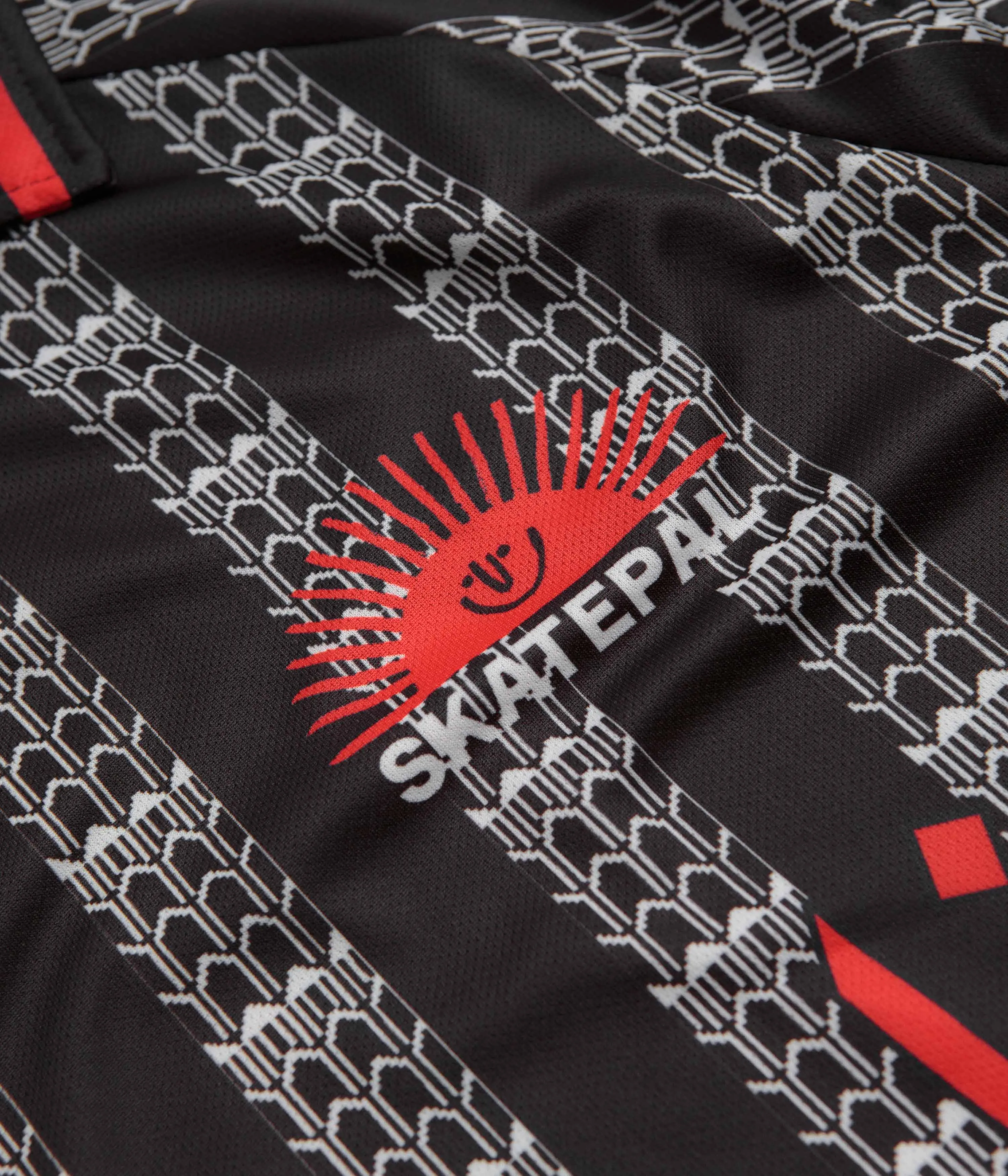 SkatePal Anniversary Football Shirt - Black / Red