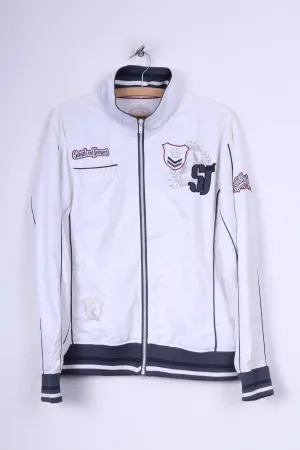 Smith &Jones Mens M Jacket Full Zipper Lightweight Windbreaker White