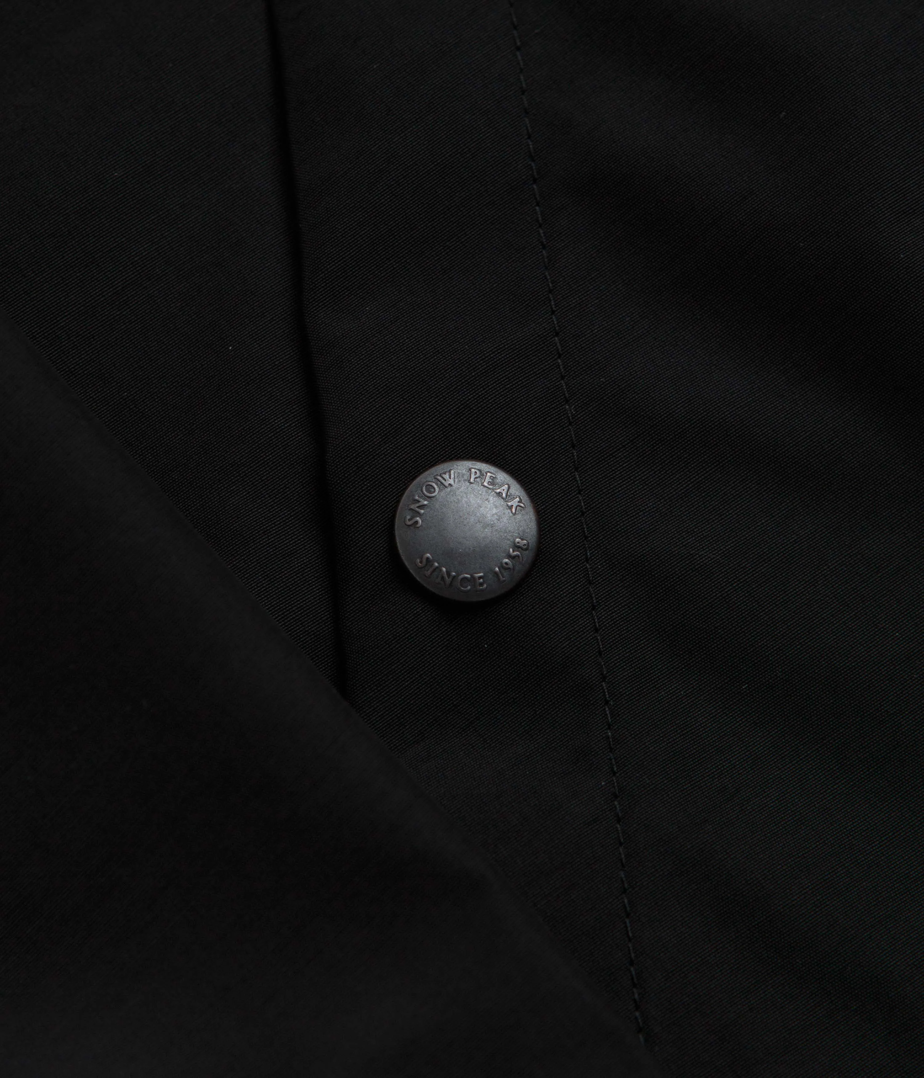 Snow Peak Light Mountain Cloth Zip Up Parka - Black