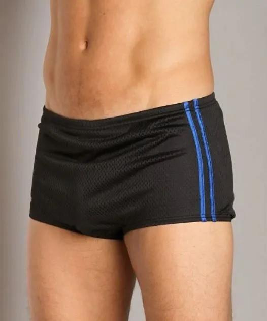 Speedo Men's Poly Mesh Square Leg Black