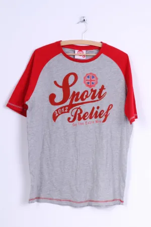 Sport Relief 2012 Mens XL T-Shirt Grey Cotton Crew Neck Graphic