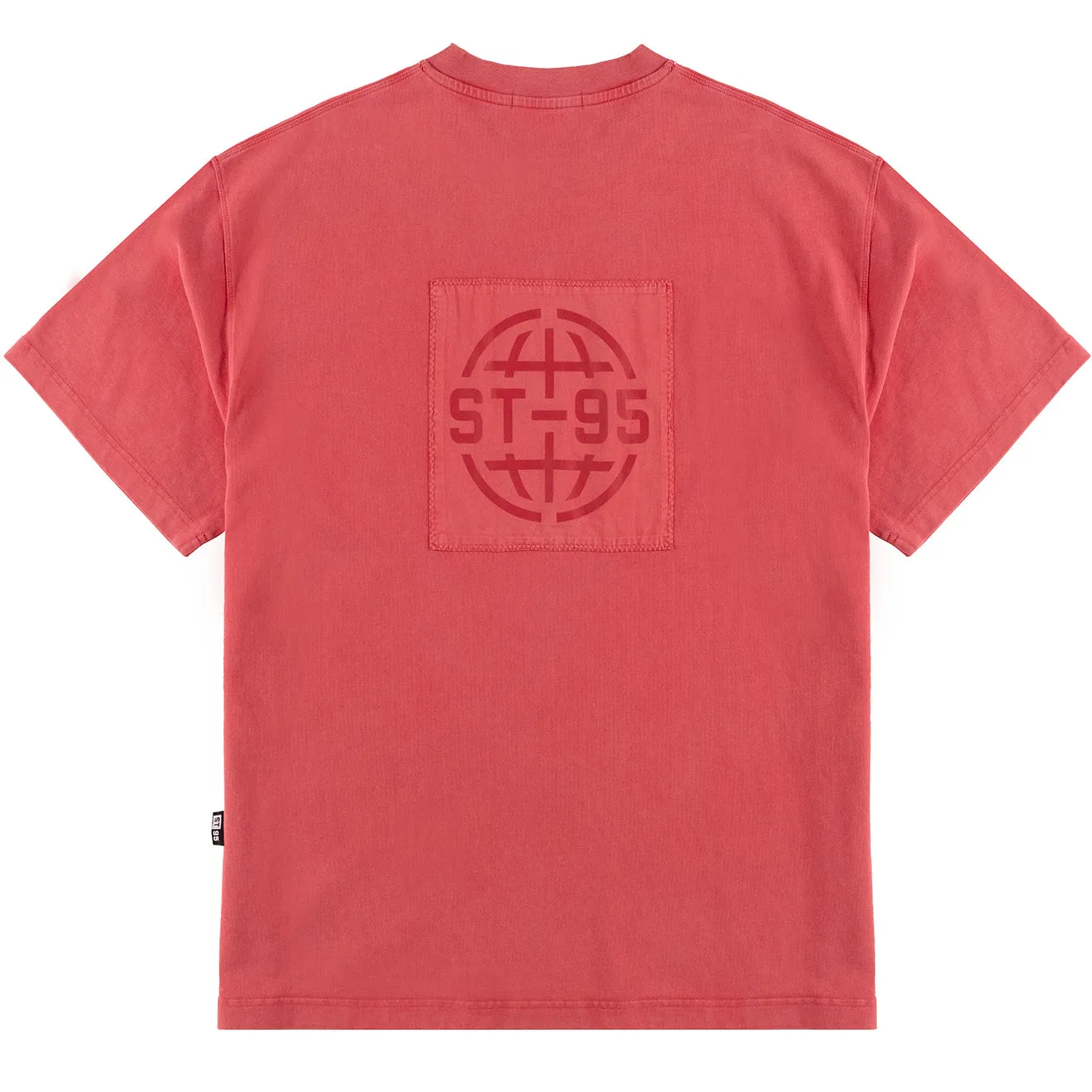 ST95 Urano Patch Oversized SS T-shirt Washed Red