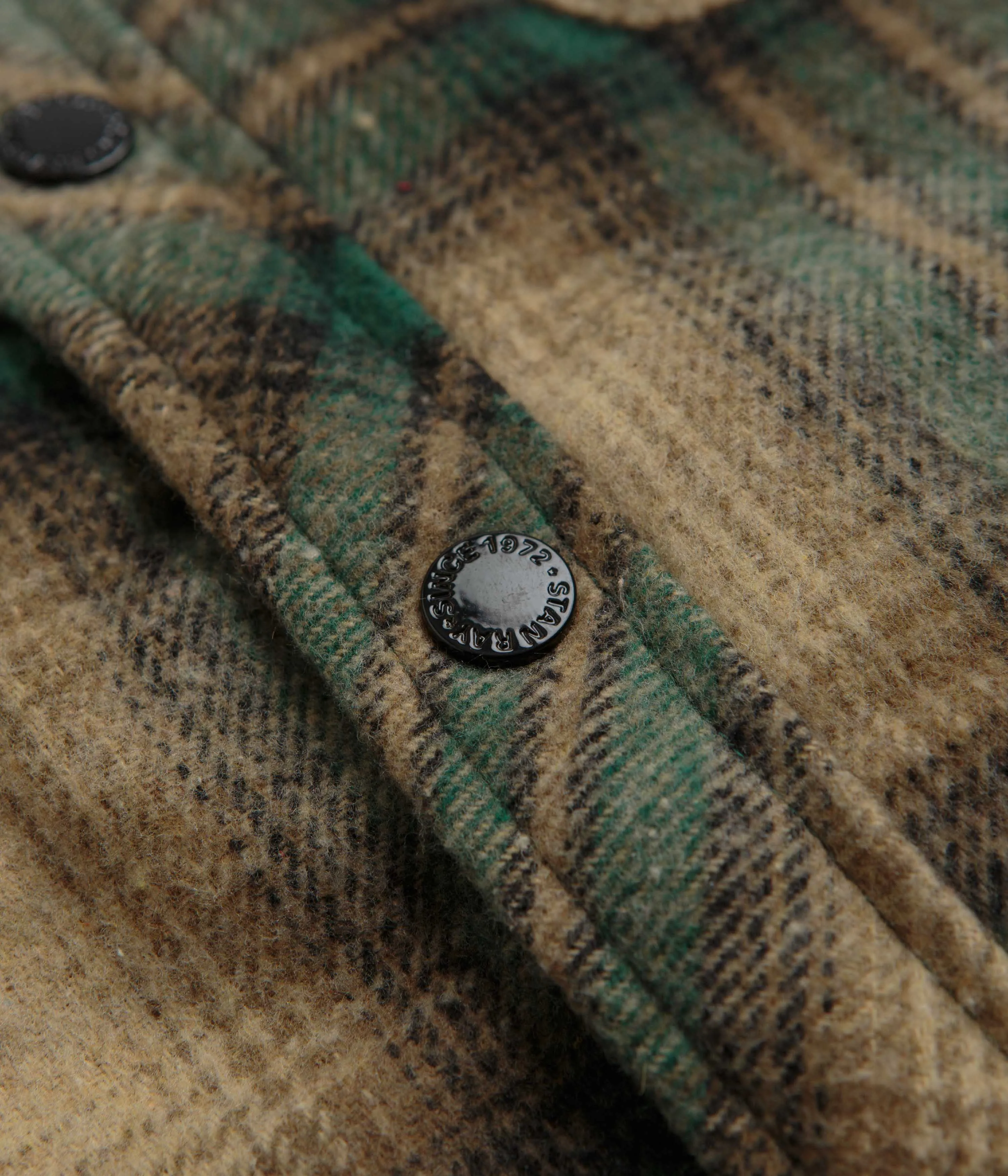 Stan Ray Quilted Plaid Overshirt - Olive Plaid