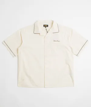 Stan Ray Short Sleeve Bowling Shirt - Natural / Matt Black