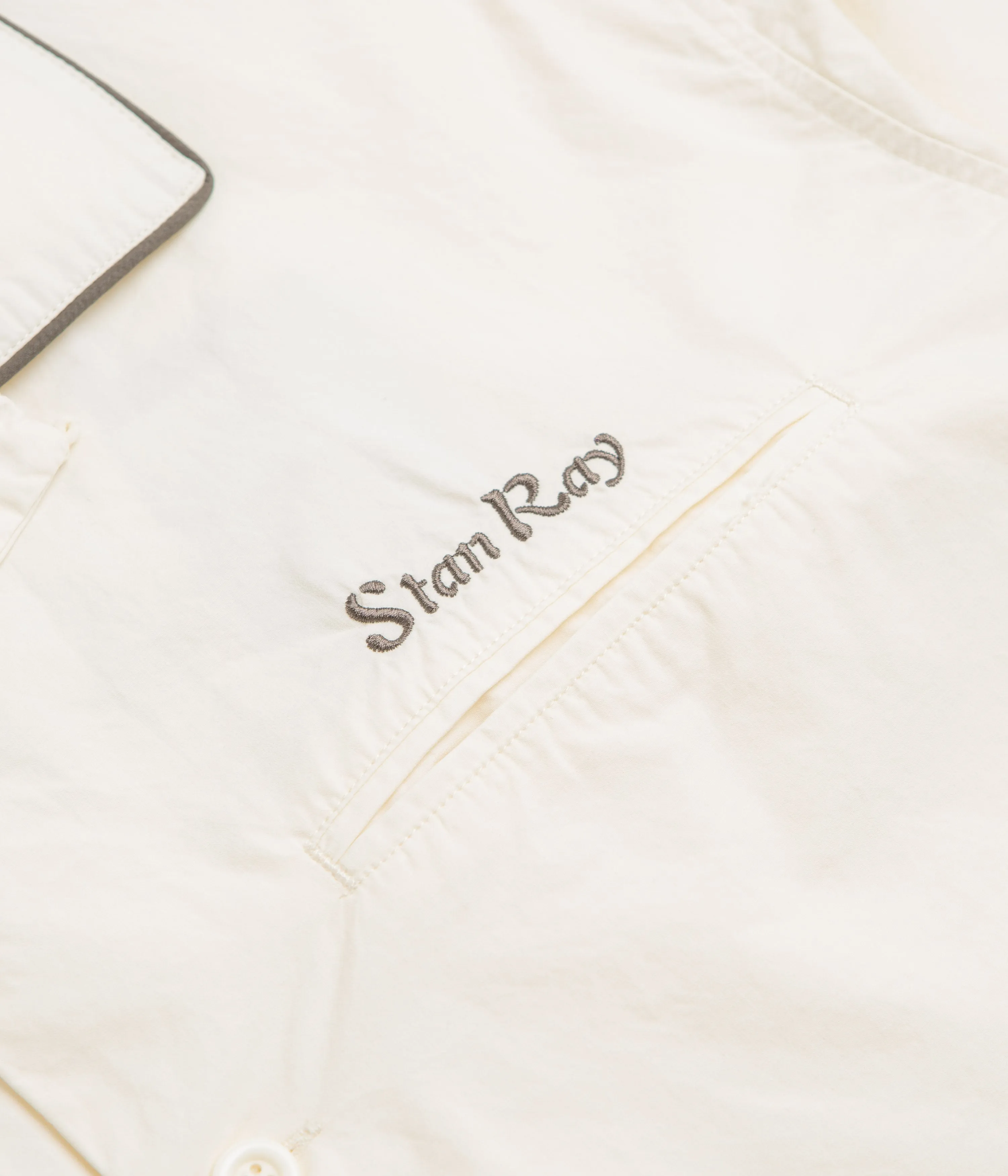 Stan Ray Short Sleeve Bowling Shirt - Natural / Matt Black