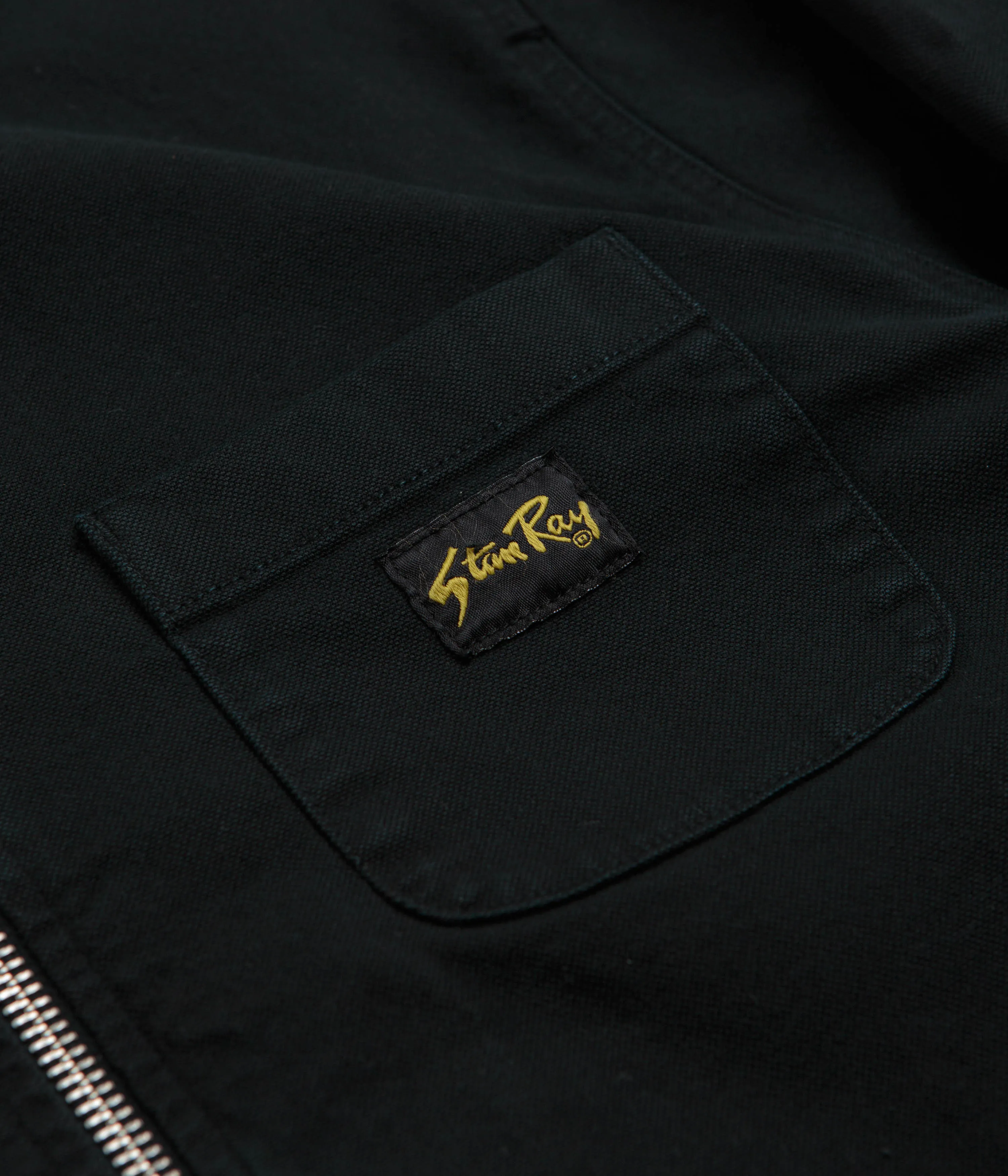 Stan Ray Zip Shirt - Washed Black Canvas