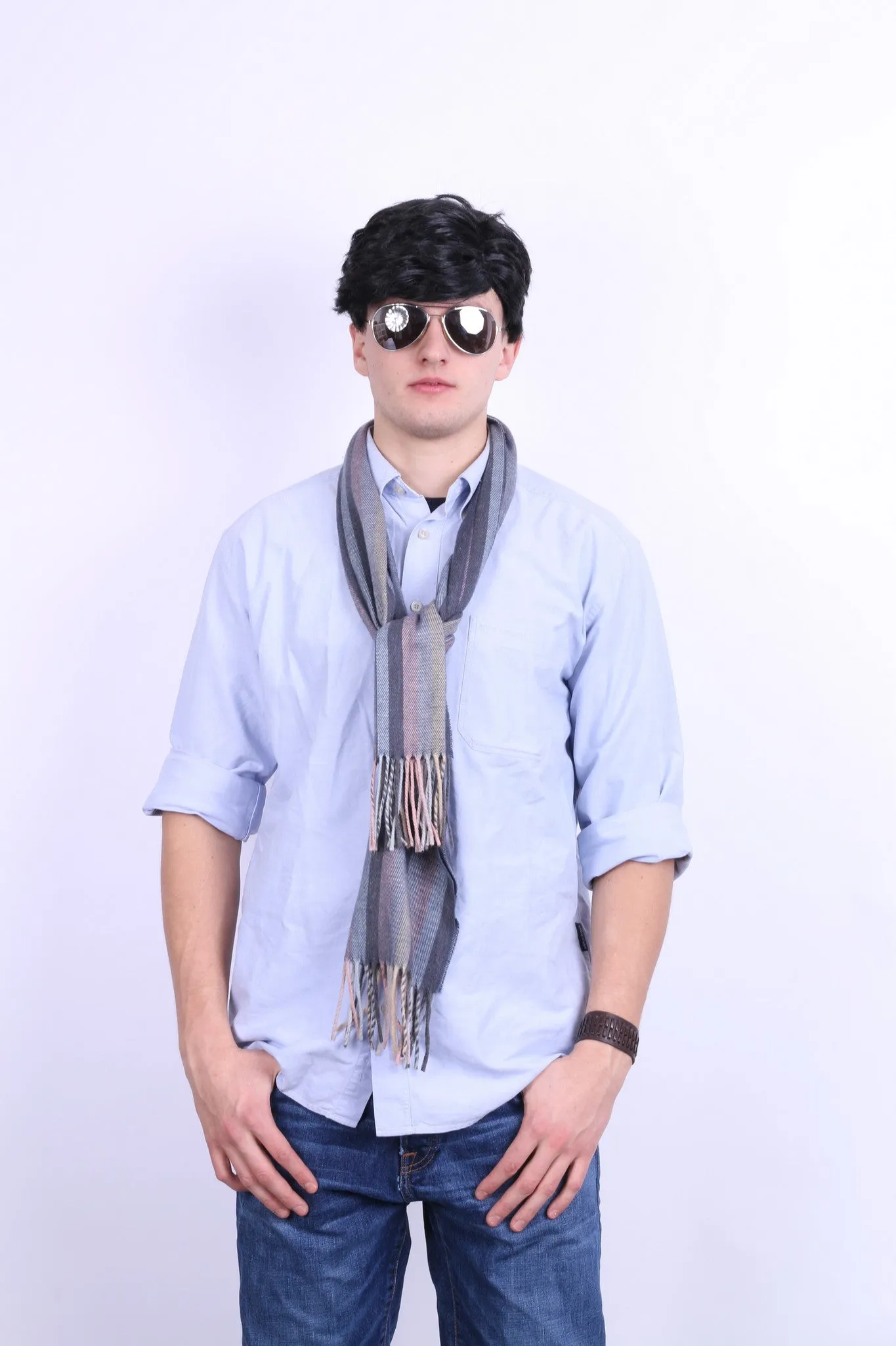 State of Art Mens M Casual Shirt Blue Cotton Classic