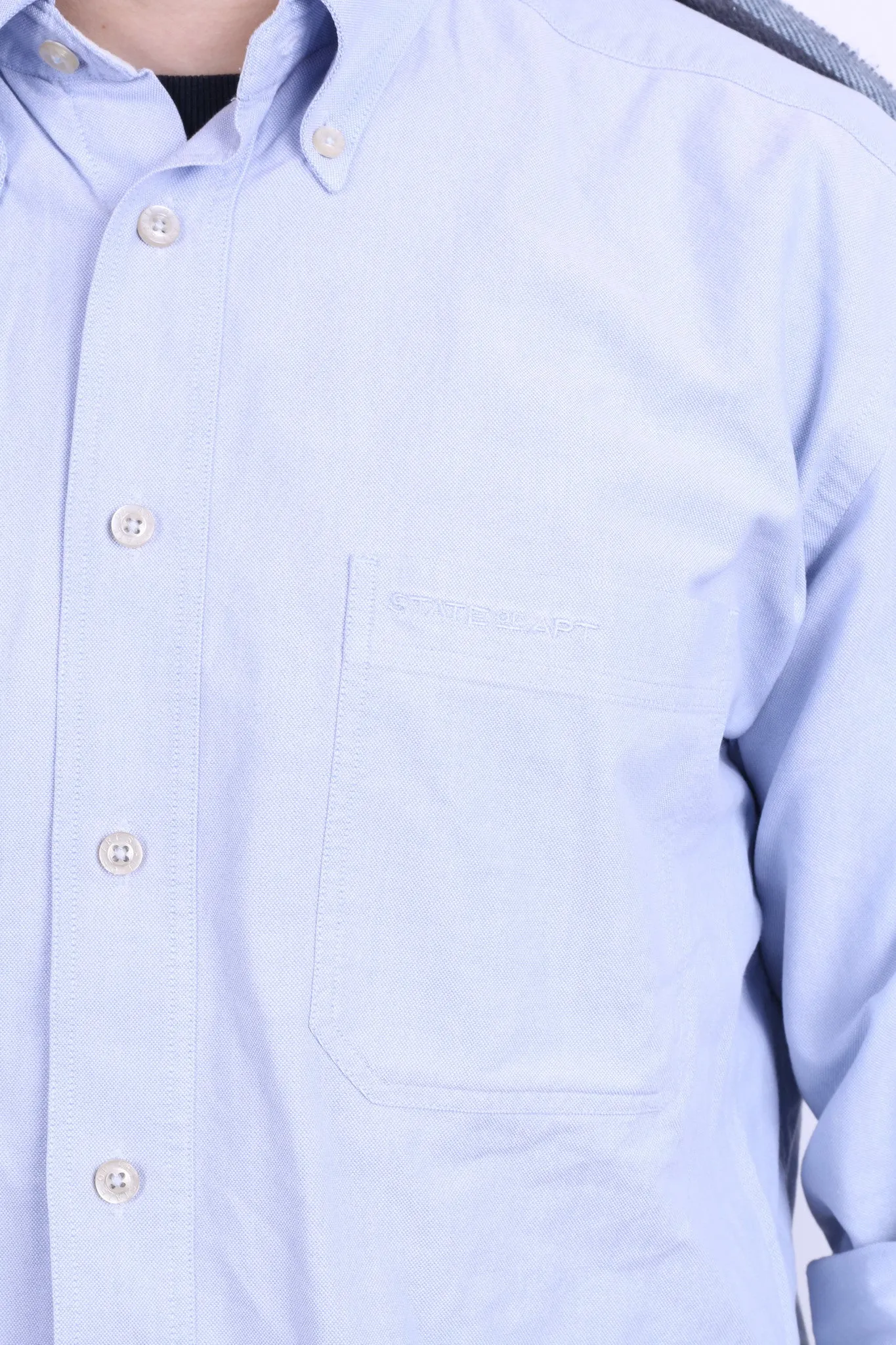 State of Art Mens M Casual Shirt Blue Cotton Classic