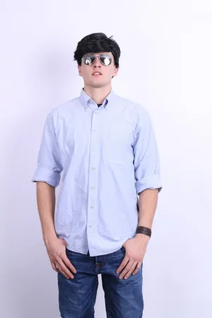 State of Art Mens M Casual Shirt Blue Cotton Classic