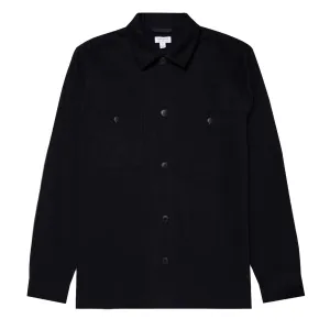 Sunspel Brushed Cotton Overshirt Navy