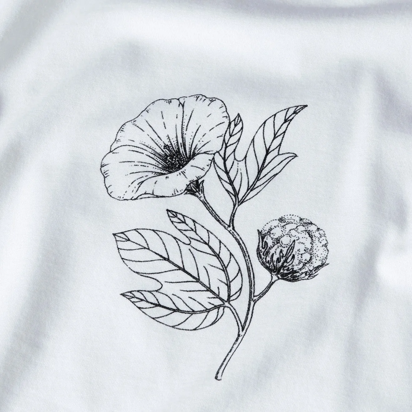 Sunspel Flower Print T-Shirt White