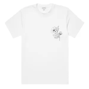 Sunspel Flower Print T-Shirt White