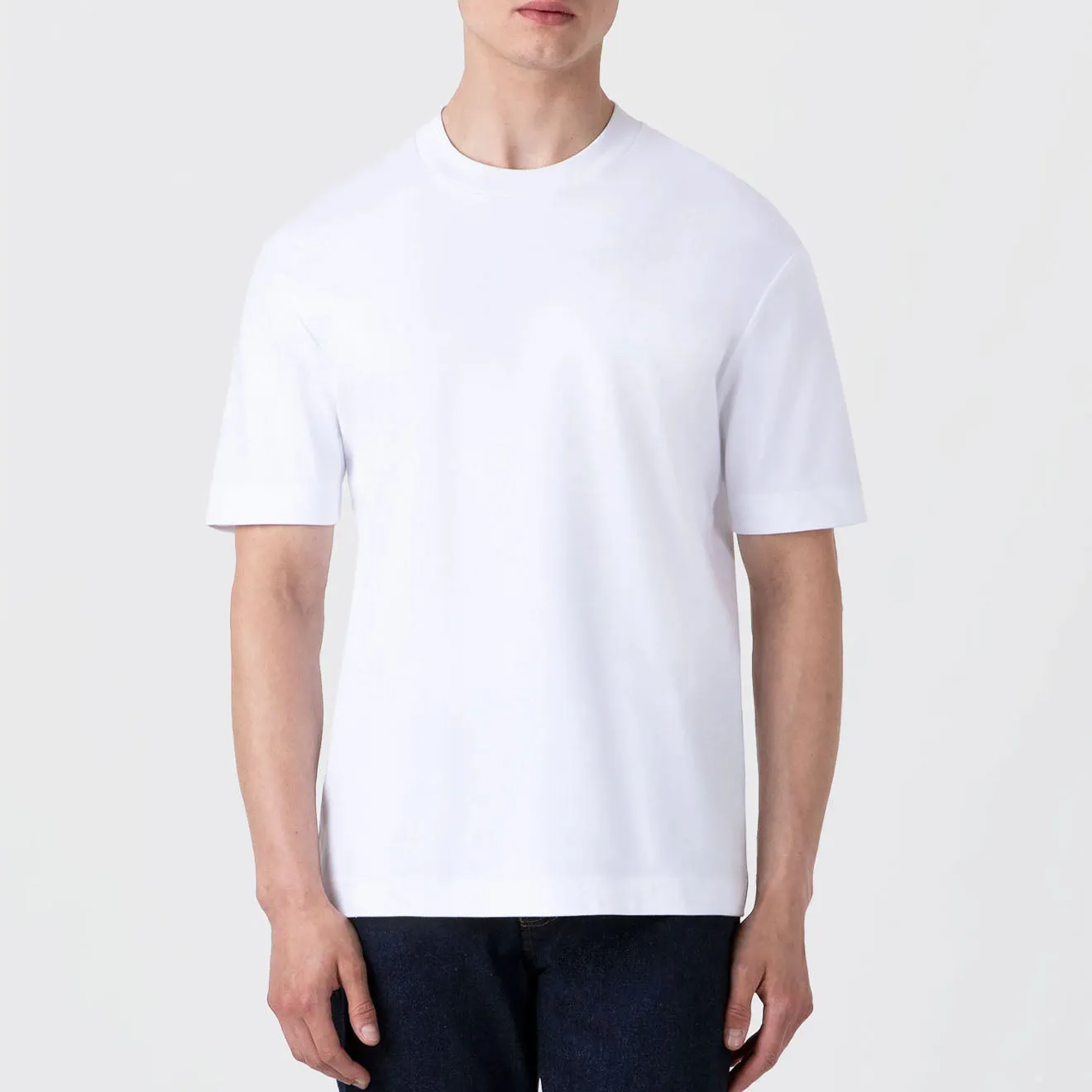 Sunspel Heavy Weight S/S Crew Tee White
