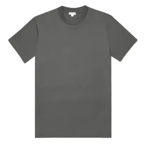 Sunspel Relaxed Fit Heavyweight Supima Cotton T-Shirt Drill Green
