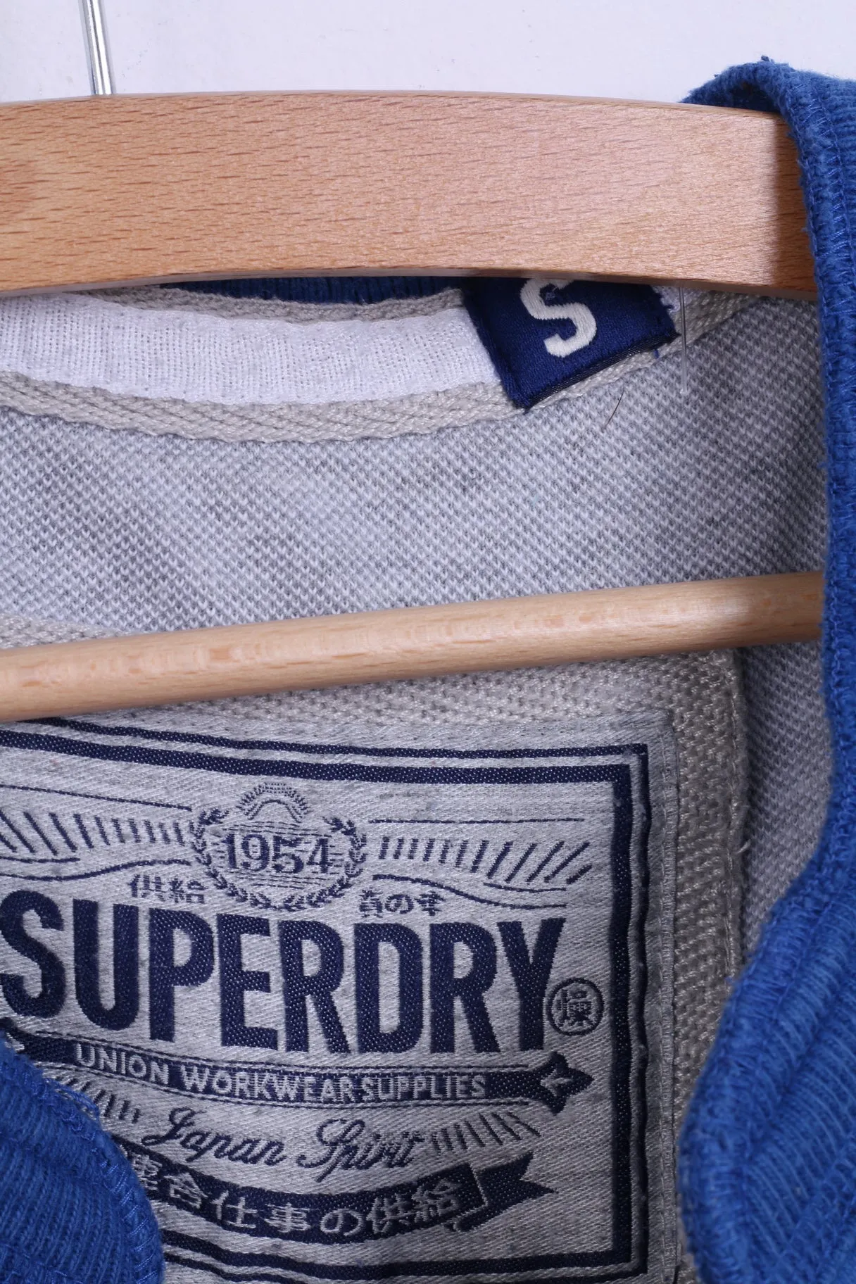 Superdry Mens S Shirt Blue Cotton Fitted Detailed Buttons Japan