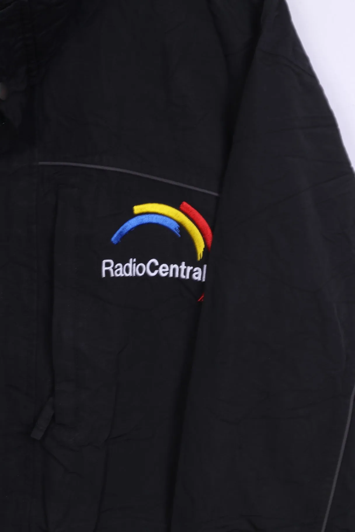 Switcher Mens XL Jacket Full Zipper Nylon Waterproof Black Hood
