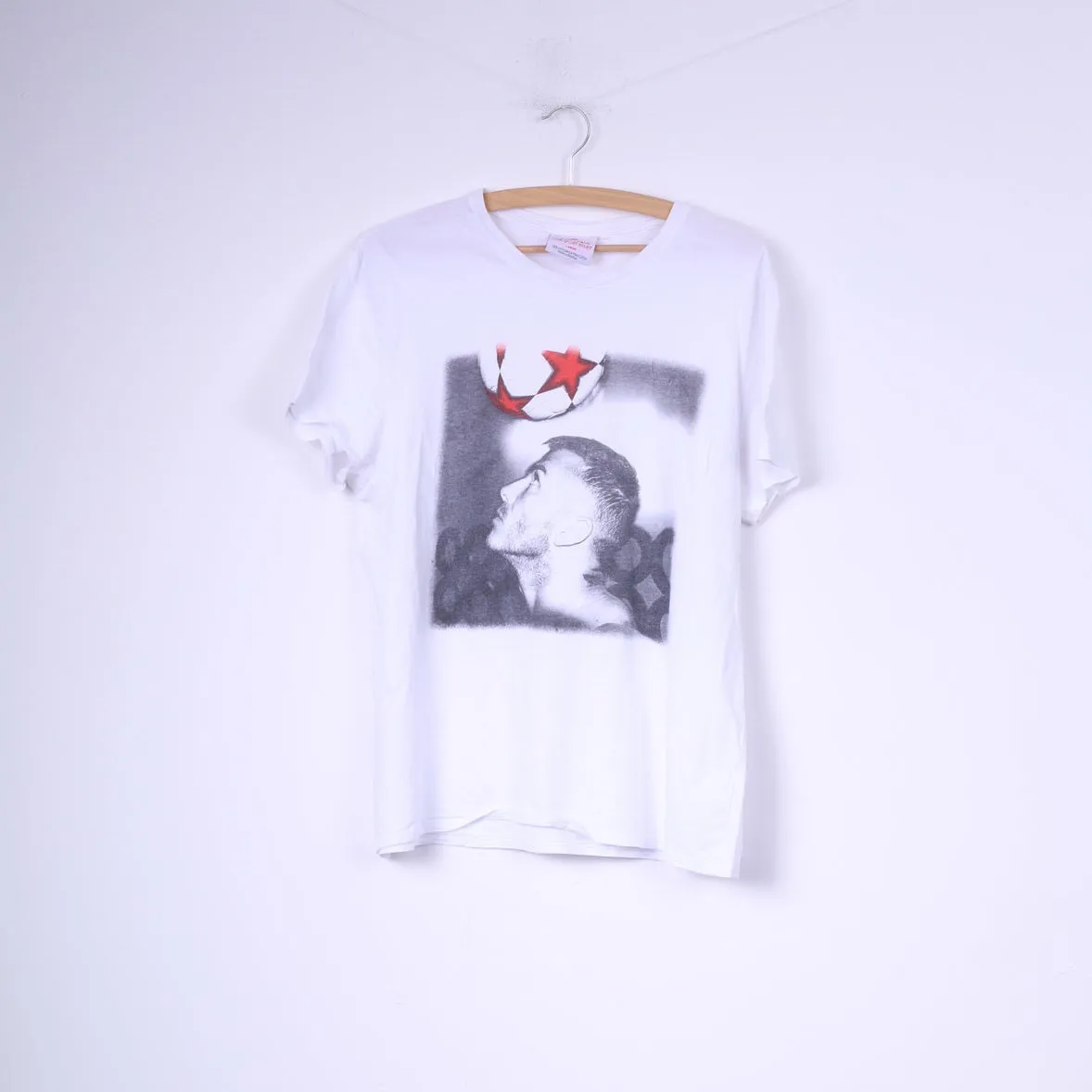 The Beckhams For Sport Relief Mens L (M) T-Shirt White Cotton Crew Neck Top