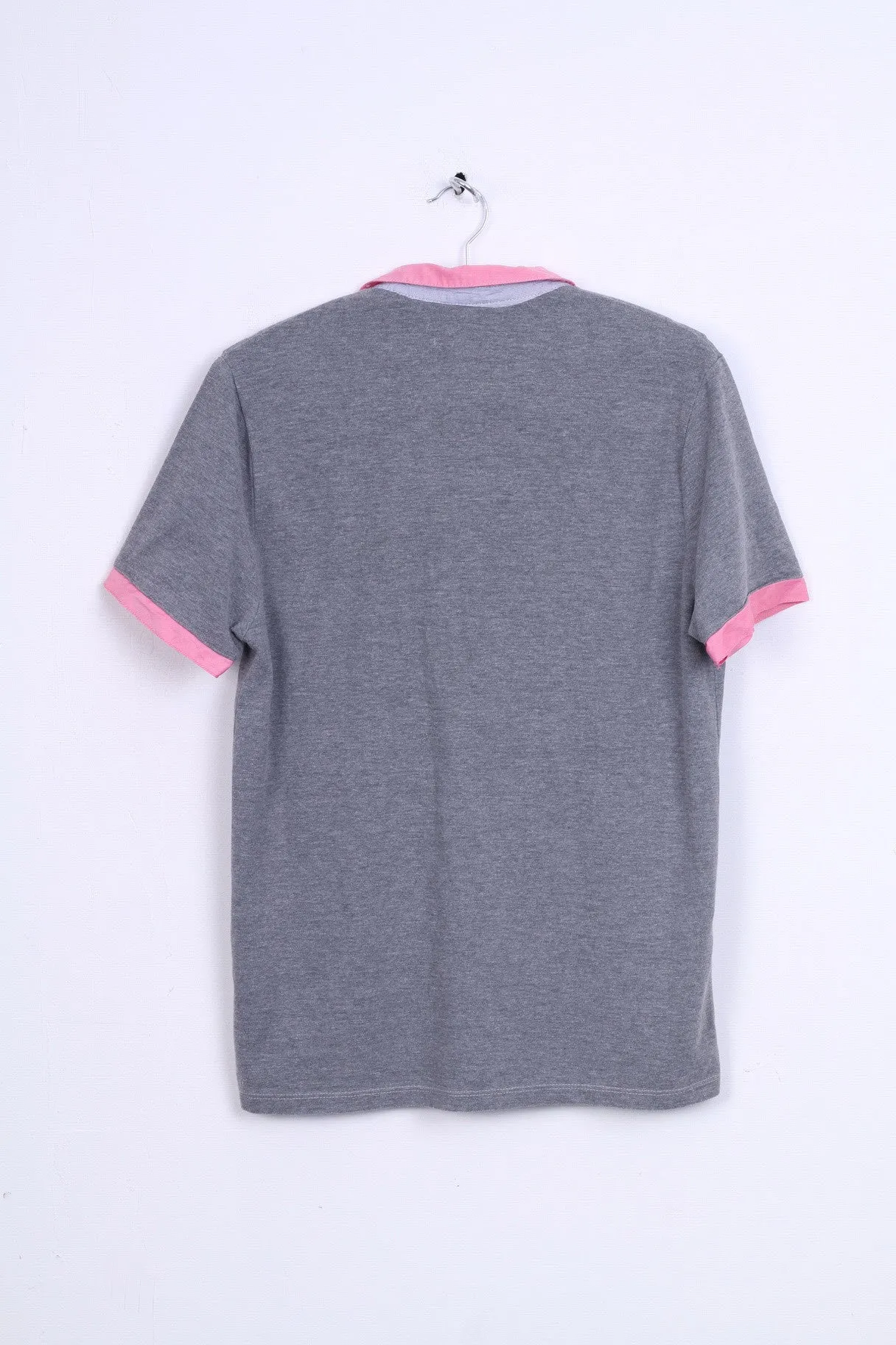 The Spitalfields Shirt CO Mens M Polo Shirt Grey Dog Bulldog Cotton