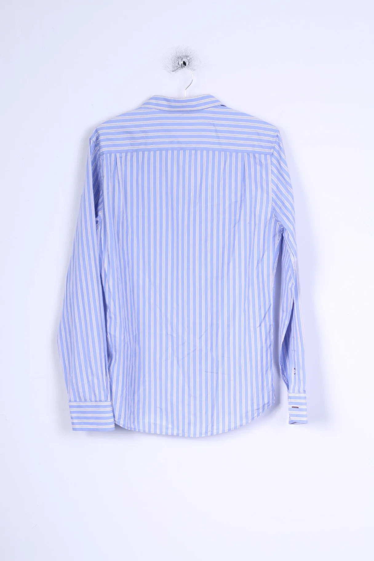 These Glory Days Mens M Casual Shirt Blue Striped Slim Fit Egyptian Cotton