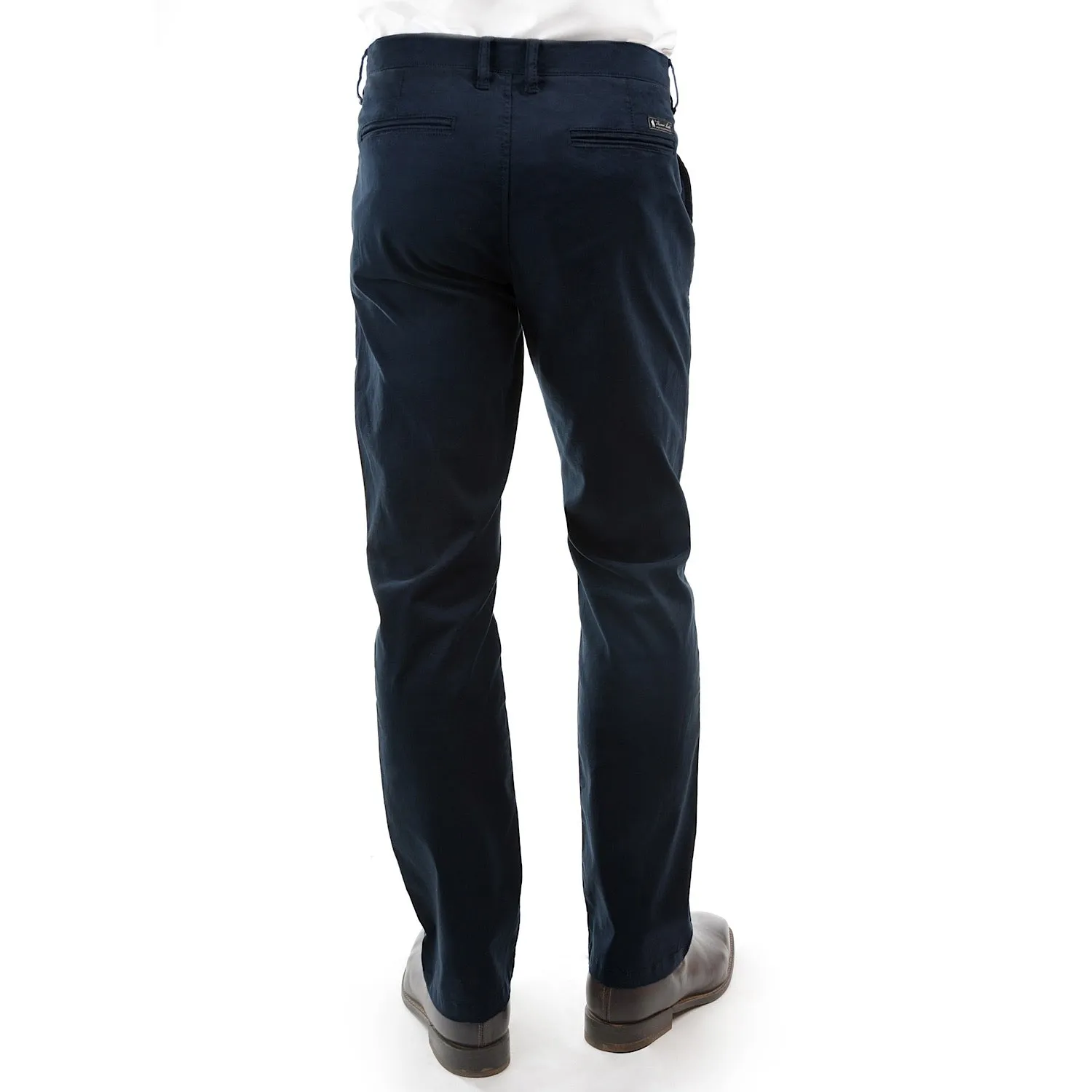 Thomas Cook Mens Tailored Fit Mossman Comfort Waist Trousers Dark Navy 32" Leg