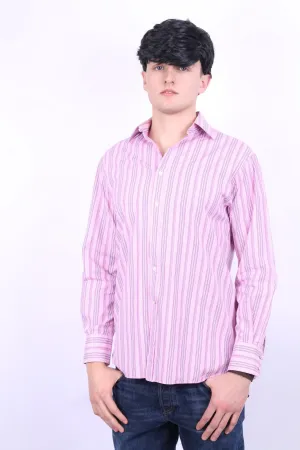 Thomas Pink Jermyn Street Mens 15 33.5 M Casual Shirt Pink Striped Cotton