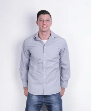 Thomas Pink Jermyn Street Mens 15.5 M Casual Shirt Cotton Long Sleeve Grey