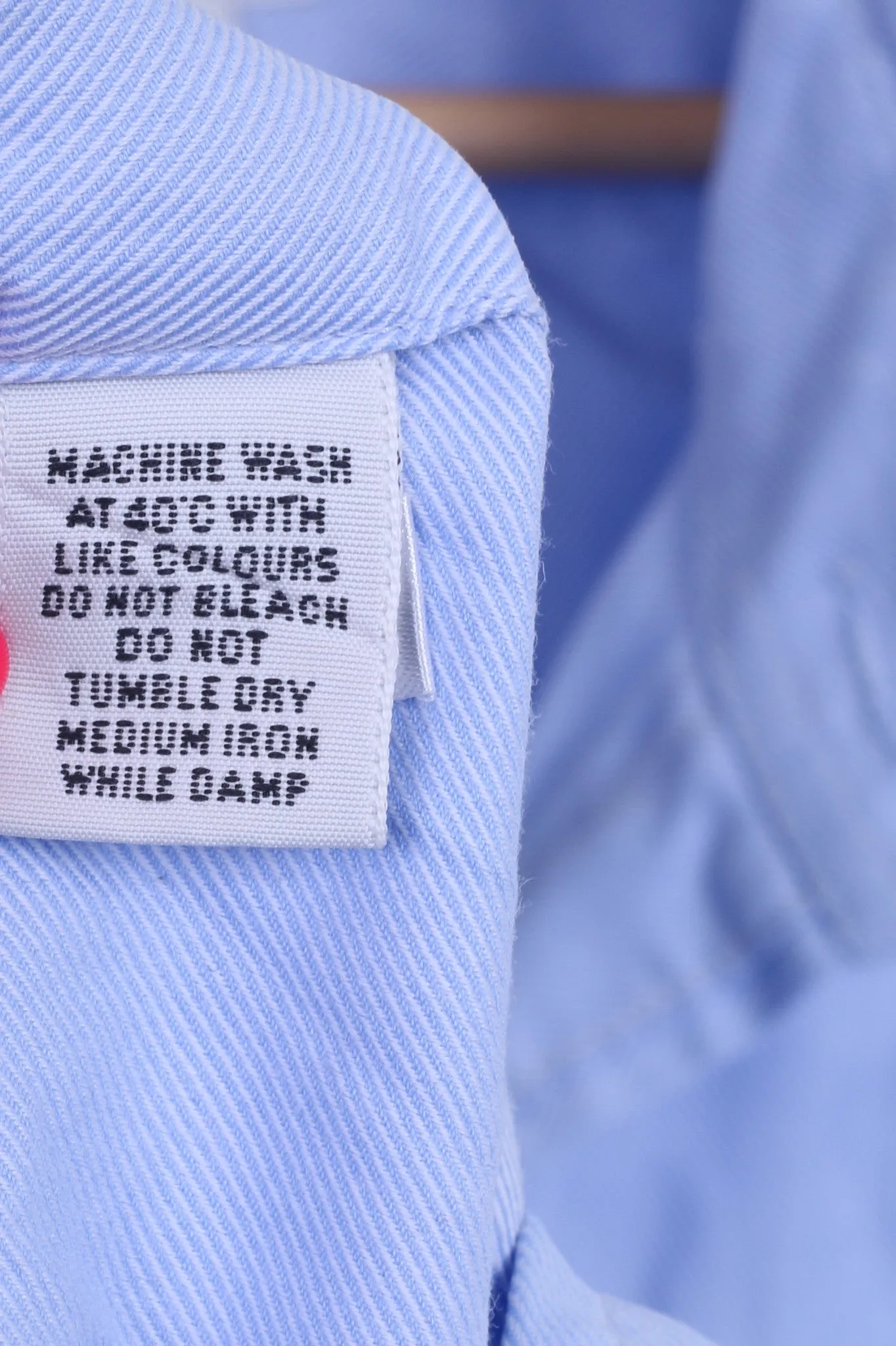 T.M. Lewin Mens 17 34.5 XXL Formal Shirt Blue Cufflinks Cotton