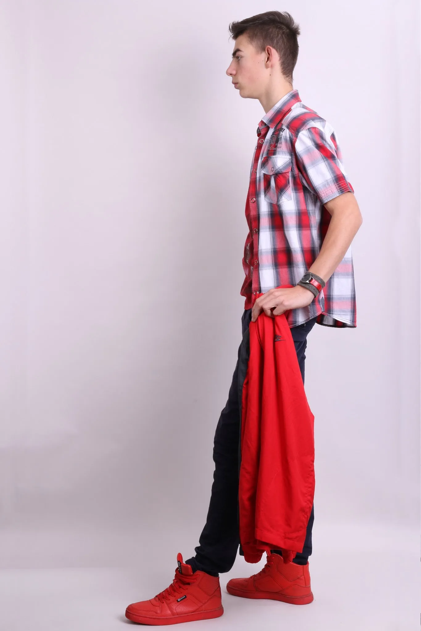 Tom Tompson Mens S Casual Shirt Check Motocross Cotton