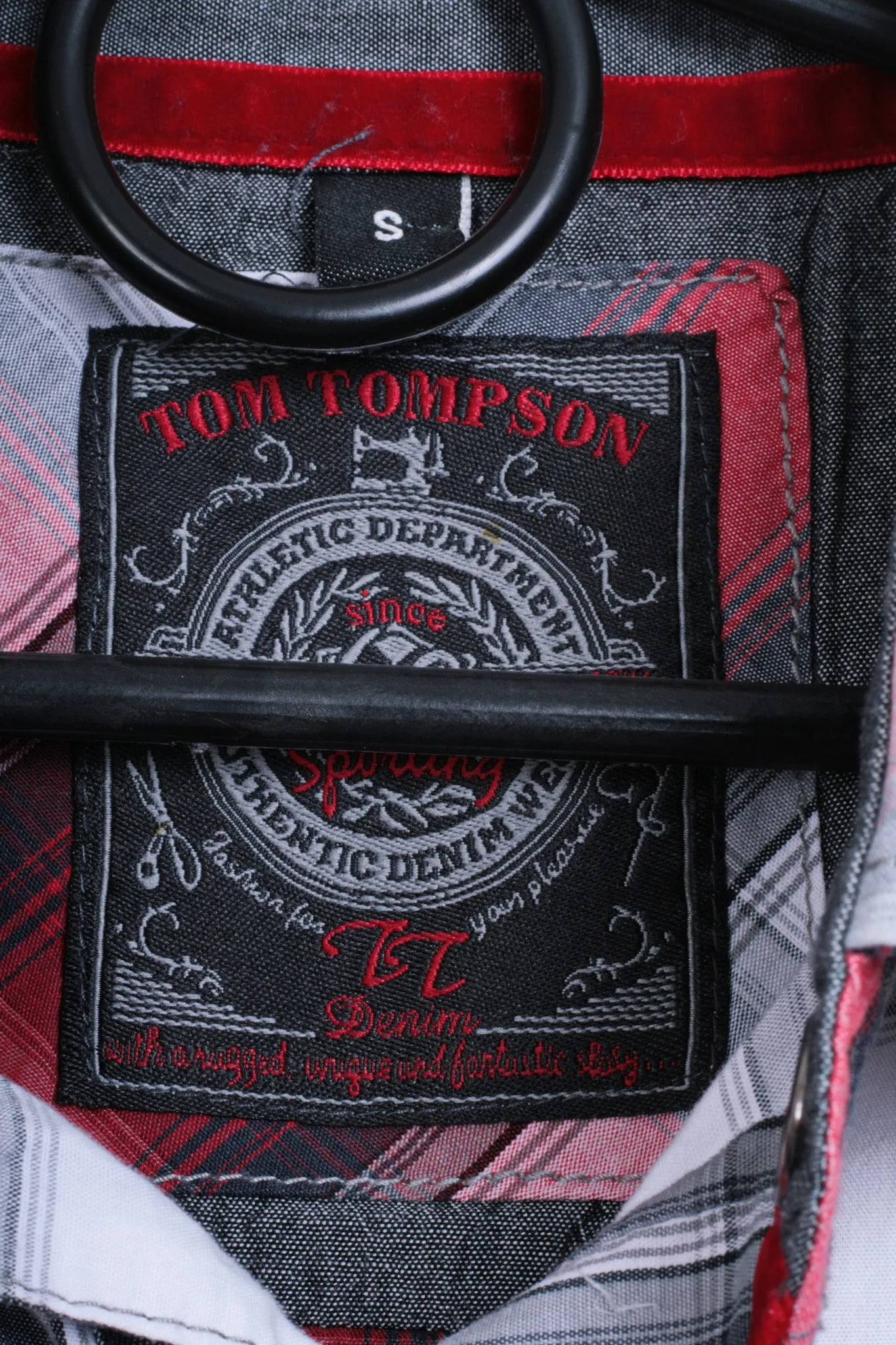Tom Tompson Mens S Casual Shirt Check Motocross Cotton