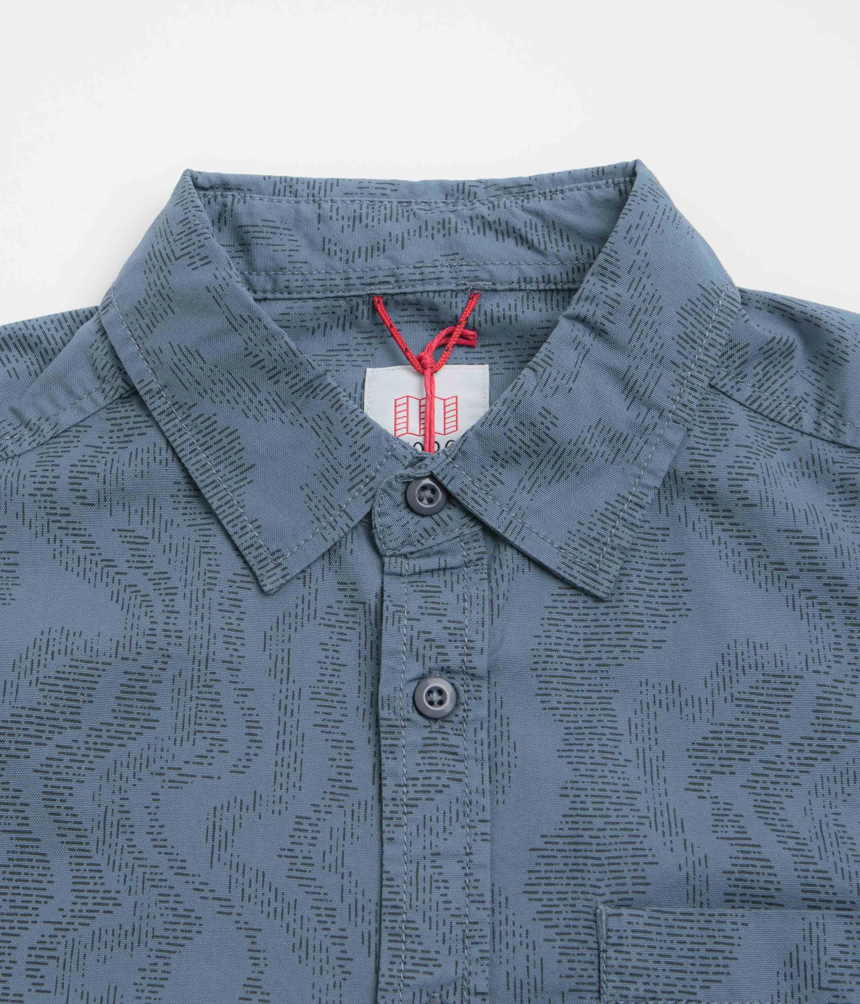 Topo Designs Dirt Desert Short Sleeve Shirt - Stone Blue River Bed