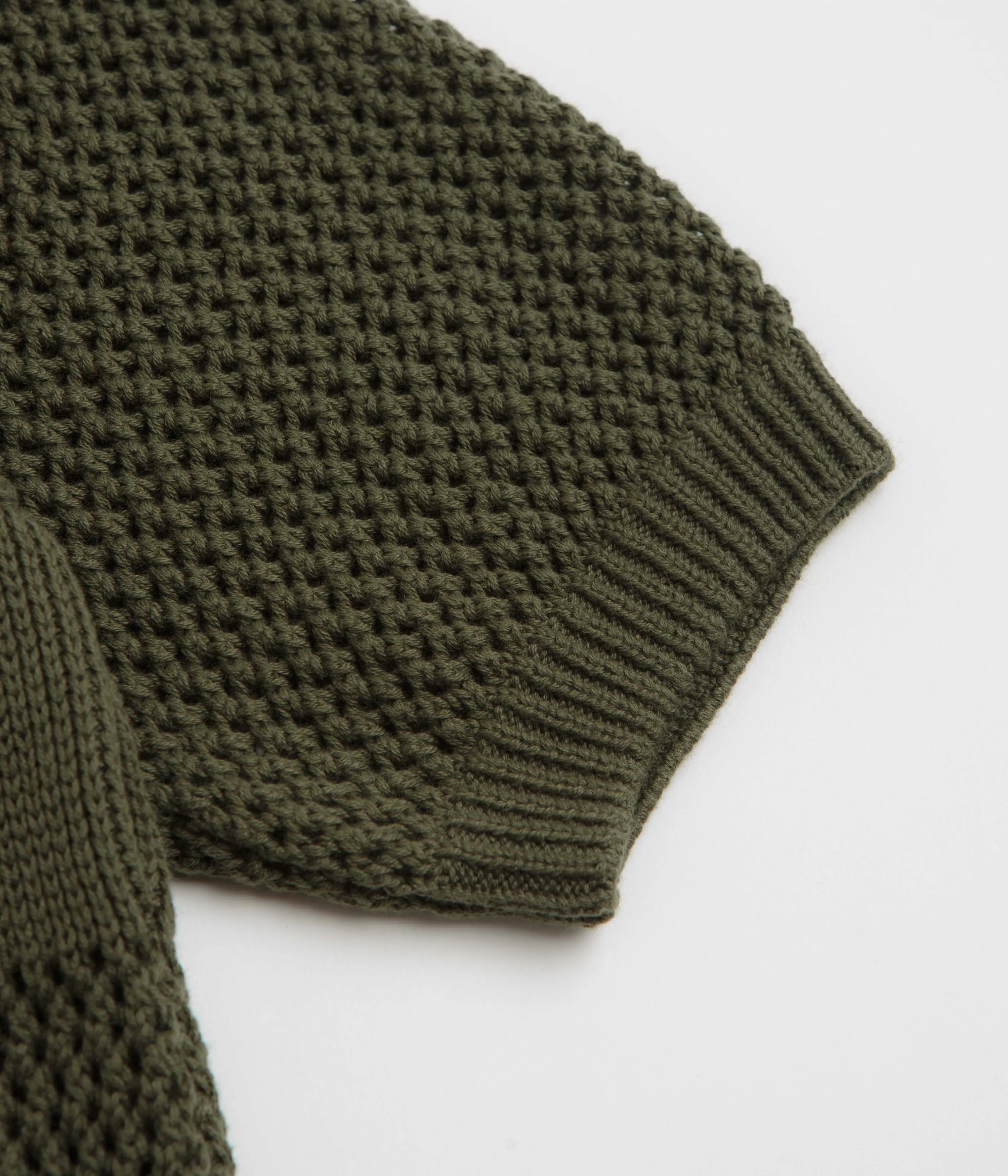 Universal Works Knit Short Sleeve Shirt - Olive
