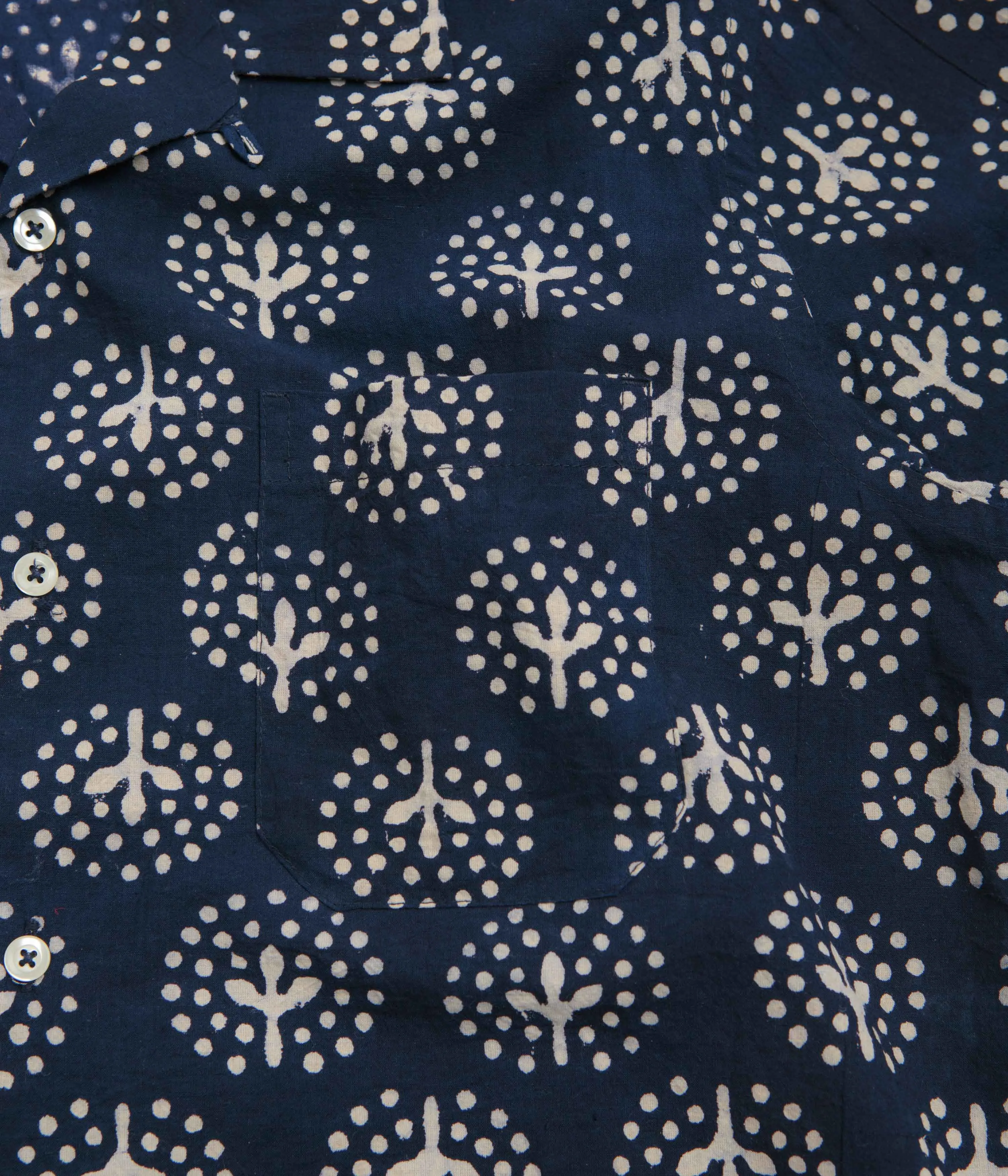 Universal Works Road Shirt - Navy / Magic Circle