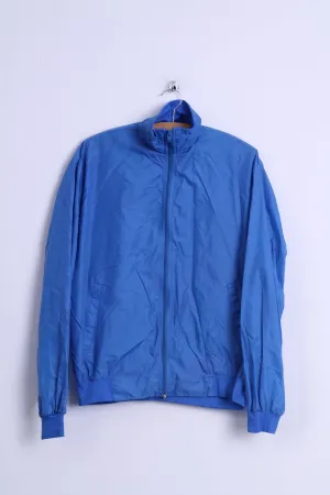 Unkown Mens M Jacket Blue Lightweight Zip Up Baseball Top