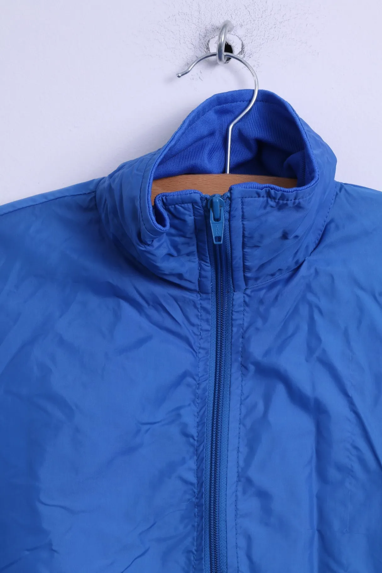 Unkown Mens M Jacket Blue Lightweight Zip Up Baseball Top