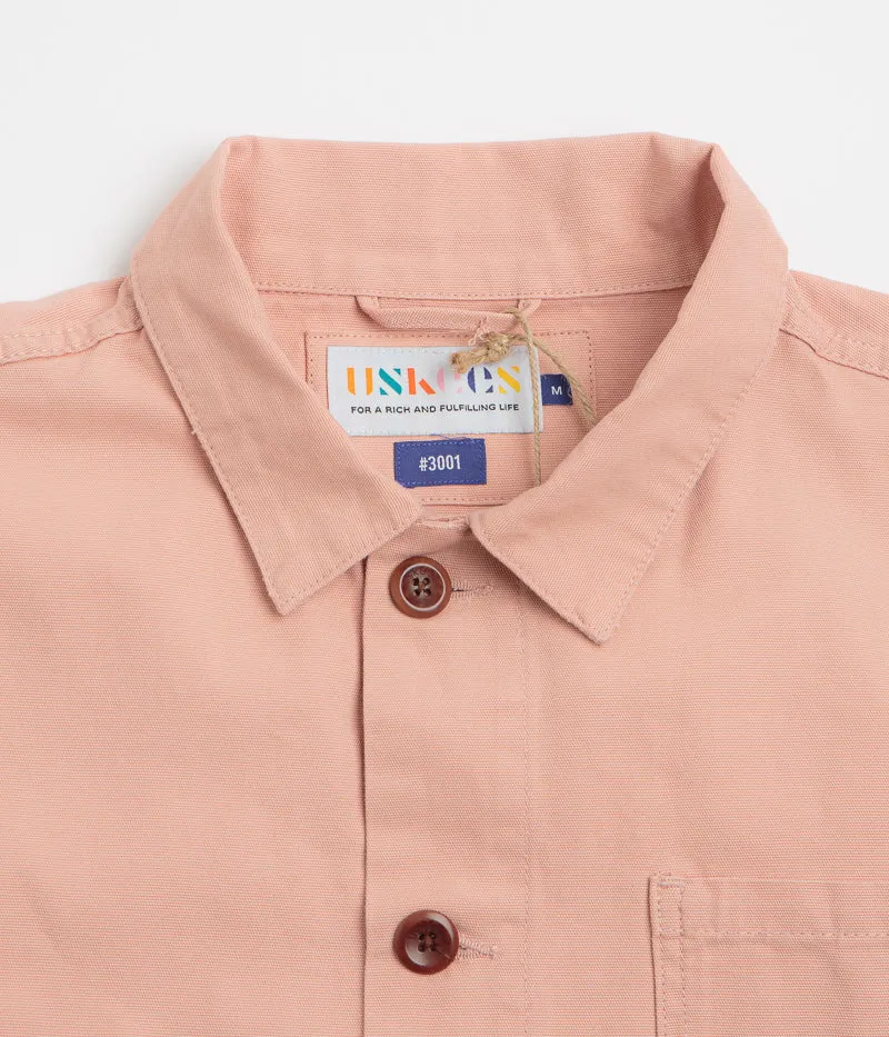 Uskees 3001 Buttoned Overshirt - Dusty Pink