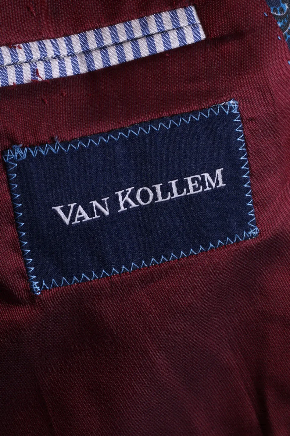 Van Kollem Mens 48 L Jacket Blazer Dark Grey Single Breasted Wool Vintage