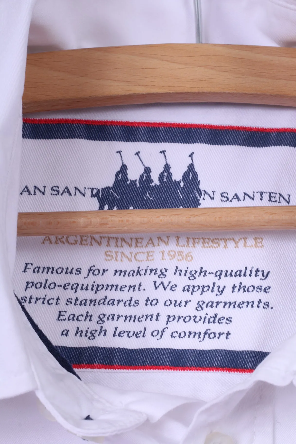 Van Santen & Van Santen Mens XL Casual Shirt White Long Sleeve Polo Moscow Top