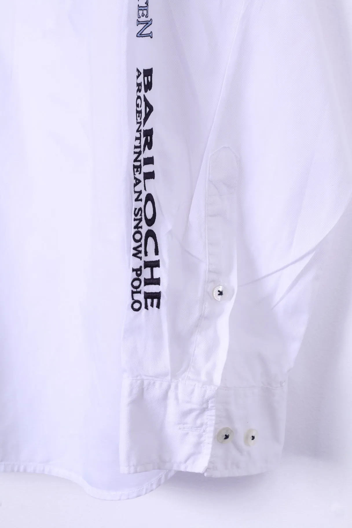 Van Santen & Van Santen Mens XL Casual Shirt White Long Sleeve Polo Moscow Top